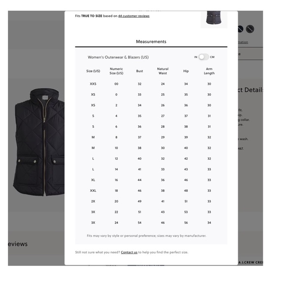 J. Crew Quilted Vest Zip Up White Snap Pockets Lightweight Women’s Size XXS - Picture 8 of 9